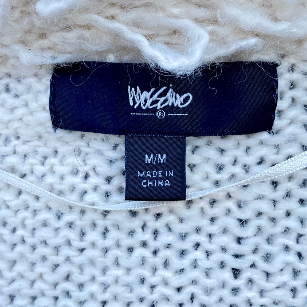 Shag Fuzzy Loop Boho Sweater Vest M - image 5